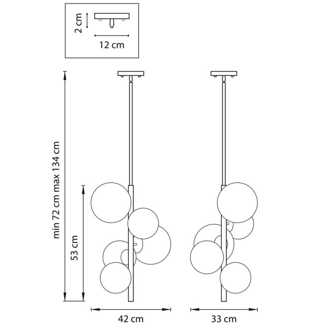Люстра на штанге Lightstar Croco 815053