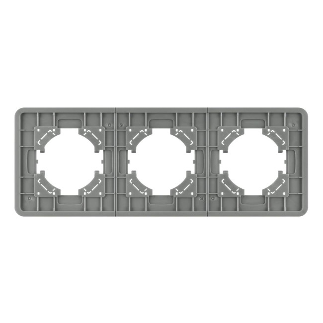 Рамка на 3 поста стеклянная Arlight FRM-OMALI-GS-3-GR 049698