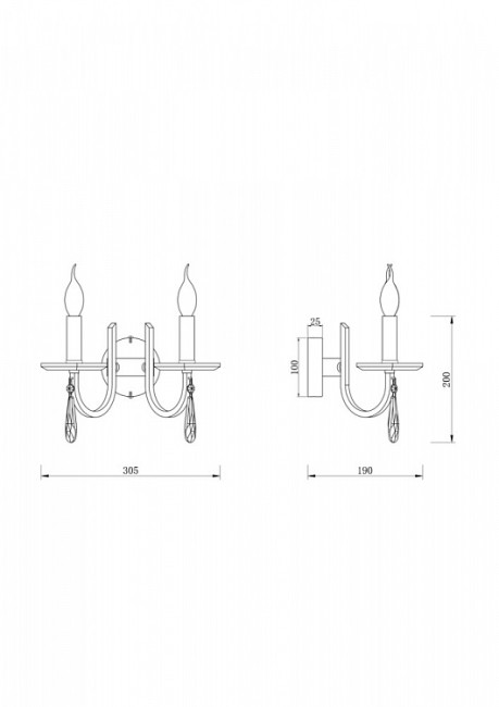 Бра Freya Forte FR1006WL-02N Бра Freya Forte FR1006WL-02N