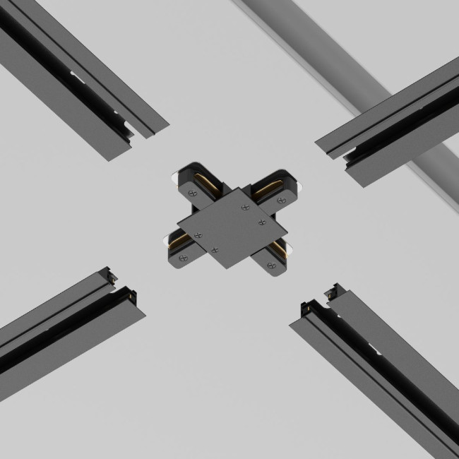 Коннектор X-образный Maytoni Accessories for tracks TRA002CX-11B