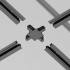 Коннектор X-образный Maytoni Accessories for tracks TRA002CX-11B