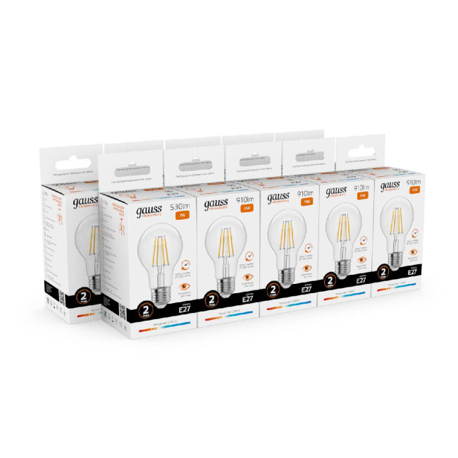Лампа светодиодная Gauss Filament Elementary E27 7W 2700K 22217 Лампа светодиодная Gauss Filament Elementary E27 7W 2700K 22217