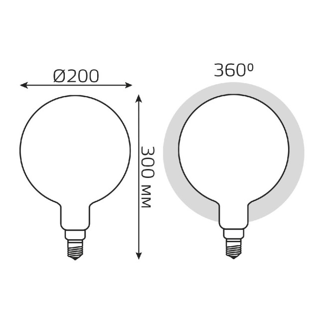 Лампа светодиодная филаментная диммируемая Gauss E27 14W 4100К матовая 153202214-D Лампа светодиодная филаментная диммируемая Gauss E27 14W 4100К матовая 153202214-D