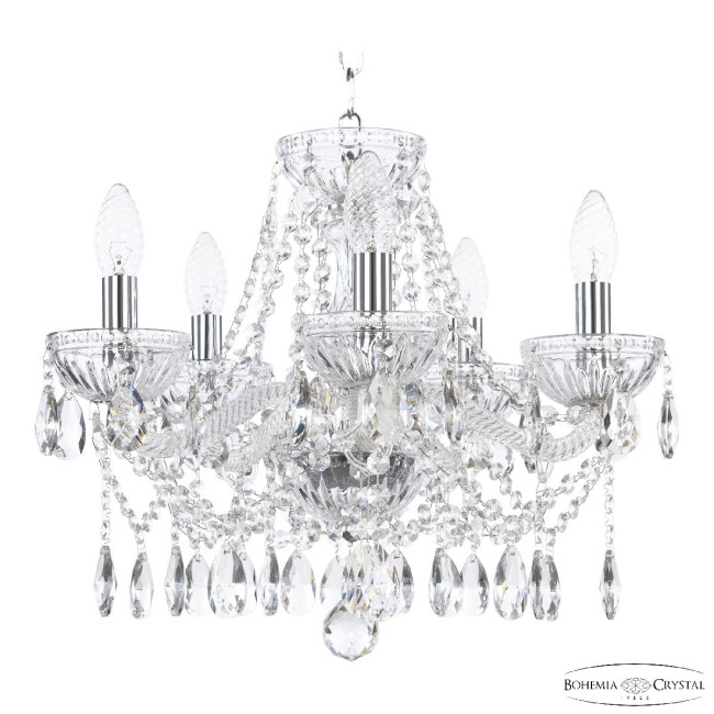 Подвесная люстра Bohemia Ivele Crystal 5413/5/141 Ni Clear/M-1G Подвесная люстра Bohemia Ivele Crystal 5413/5/141 Ni Clear/M-1G