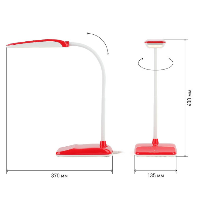 Настольная лампа Эра NLED-447-9W-R Б0017434 Настольная лампа Эра NLED-447-9W-R Б0017434