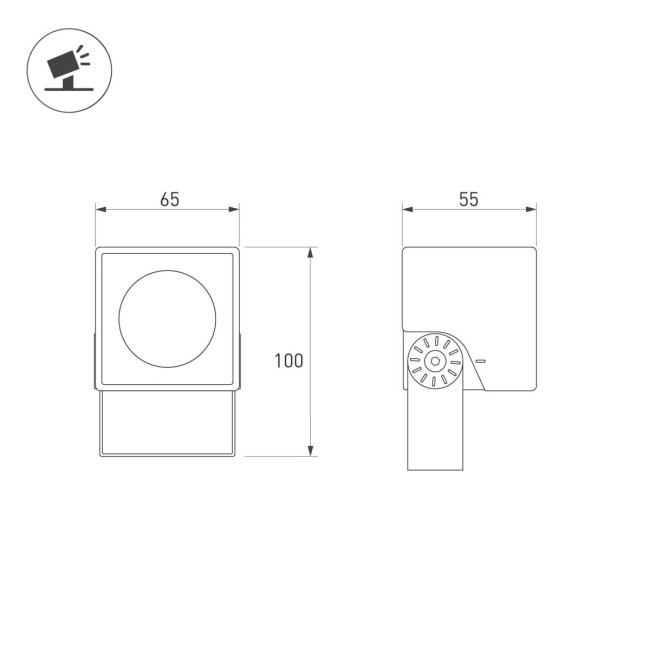 Прожектор Arlight ALT-BLOCK-S65x65-5W Warm3000 (GR, 3 deg, 230V) 052367 Прожектор Arlight ALT-BLOCK-S65x65-5W Warm3000 (GR, 3 deg, 230V) 052367