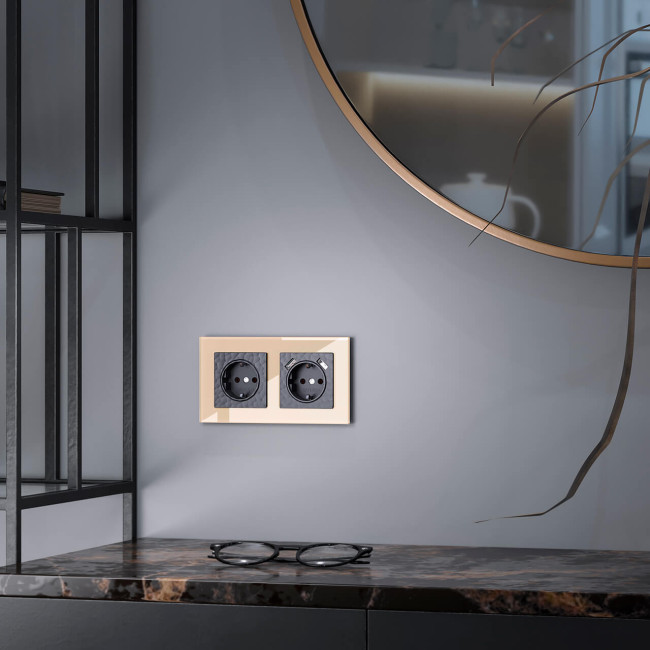 Рамка на 2 поста Werkel Favorit шампань W0021111 4690389159596 Рамка на 2 поста Werkel Favorit шампань W0021111 4690389159596