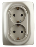 Розетка 2x2P+E Schuko Эра 12-2106-04 Б0031231