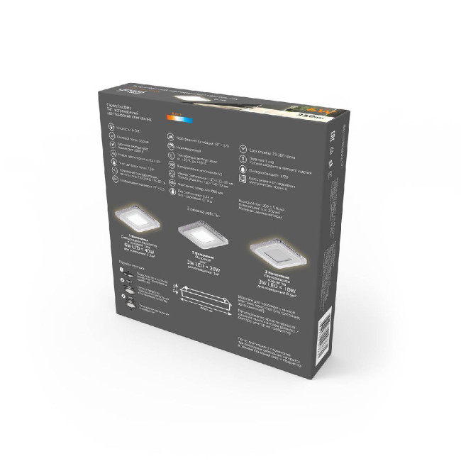 Встраиваемый светодиодный светильник Gauss Backlight Bubbles BL320 Встраиваемый светодиодный светильник Gauss Backlight Bubbles BL320