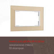 Рамка для двойной розетки Arte Milano 503.02-double.shampan