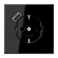 Розетка 2K+З USB Typ A Jung LS1520-18ASW