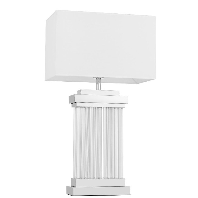 Настольная лампа Lumina Deco Davos LDT 310 CHR+WT Настольная лампа Lumina Deco Davos LDT 310 CHR+WT