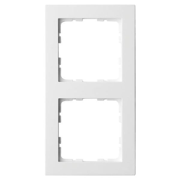 Рамка Jasmart G-Classic 2-постовая белый глянцевый поликарбонат G1002W