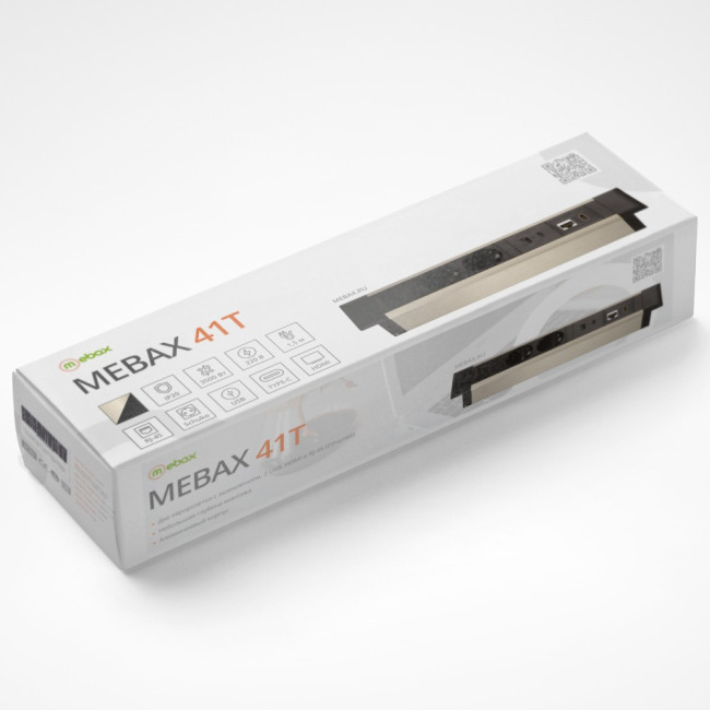 Блок розеток 41T (2 секции, USB + type C + RJ45 + HDMI) Mebax 00-00002593 Блок розеток 41T (2 секции, USB + type C + RJ45 + HDMI) Mebax 00-00002593