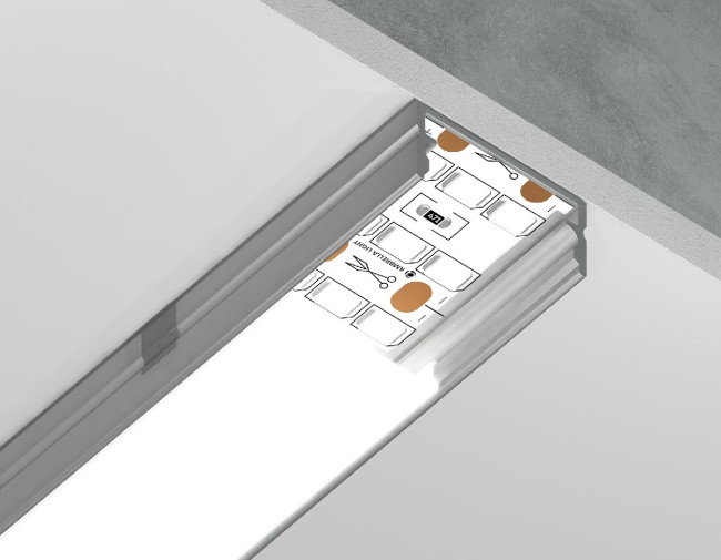Алюминиевый накладной профиль Ambrella Light Alum Profile GP2001AL Алюминиевый накладной профиль Ambrella Light Alum Profile GP2001AL