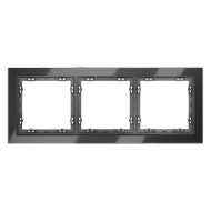 Рамка на 3 поста Voltum S70 VLS110307 (графит, стекло)