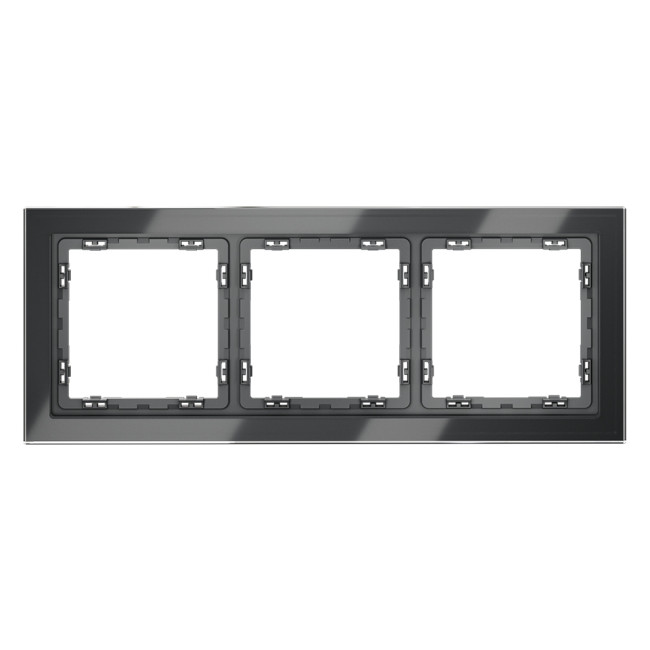 Рамка на 3 поста Voltum S70 VLS110307 (графит, стекло)