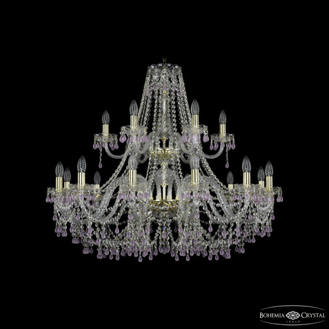 Подвесная люстра Bohemia Ivele Crystal 1410/12+6/360/2d G V7010