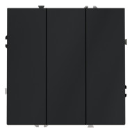 Выключатель трехклавишный Voltum S70 VLS030107 (графит)
