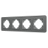 Рамка на 4 поста стеклянная Arlight FRM-OMALI-GS-4-GR 049702 Рамка на 4 поста стеклянная Arlight FRM-OMALI-GS-4-GR 049702