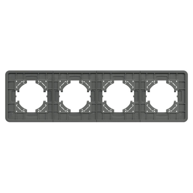 Рамка на 4 поста стеклянная Arlight FRM-OMALI-GS-4-GR 049702 Рамка на 4 поста стеклянная Arlight FRM-OMALI-GS-4-GR 049702