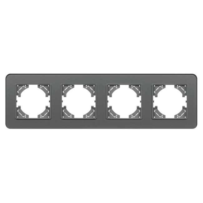 Рамка на 4 поста стеклянная Arlight FRM-OMALI-GS-4-GR 049702 Рамка на 4 поста стеклянная Arlight FRM-OMALI-GS-4-GR 049702