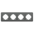 Рамка на 4 поста стеклянная Arlight FRM-OMALI-GS-4-GR 049702 Рамка на 4 поста стеклянная Arlight FRM-OMALI-GS-4-GR 049702
