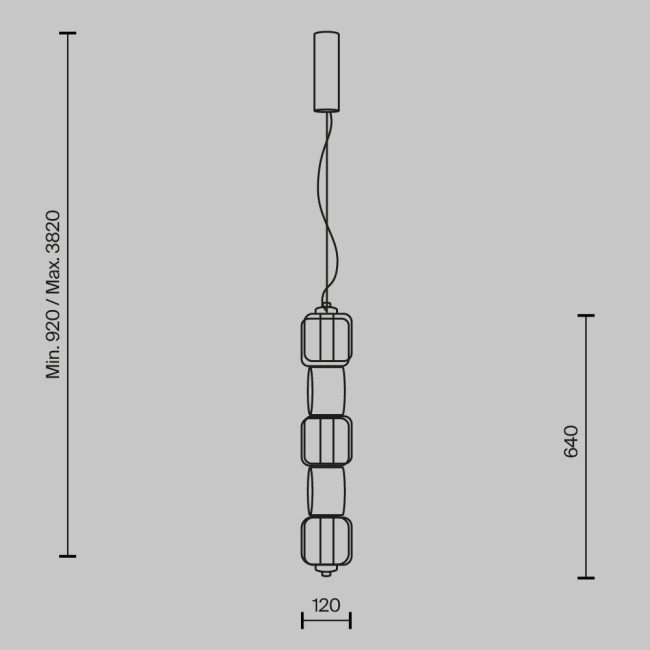 Подвесной светильник Maytoni Ritmo MOD381PL-L30B3K Подвесной светильник Maytoni Ritmo MOD381PL-L30B3K
