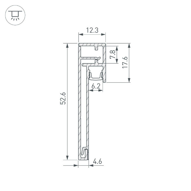 Профиль Arlight PLINTUS-H54B-2000 WHITE 046141 Профиль Arlight PLINTUS-H54B-2000 WHITE 046141