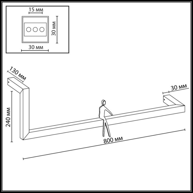 Настенный светильник Odeon Light Hightech Grafic 7153/14WL Настенный светильник Odeon Light Hightech Grafic 7153/14WL