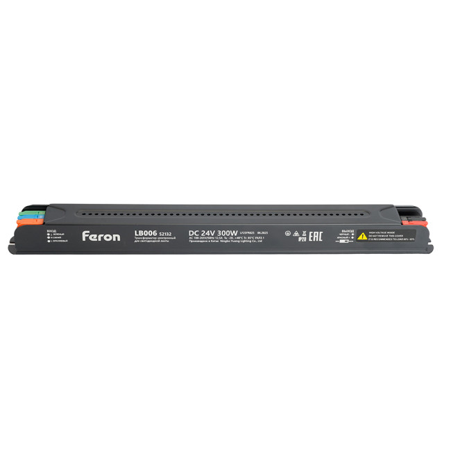 Трансформатор для светодиодной ленты с диммированием Feron LB006 300W 24V IP20 52132 Трансформатор для светодиодной ленты с диммированием Feron LB006 300W 24V IP20 52132