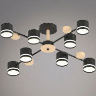 Люстра на штанге Reluce 68730-0.3-08 GX53 BK+WOOD