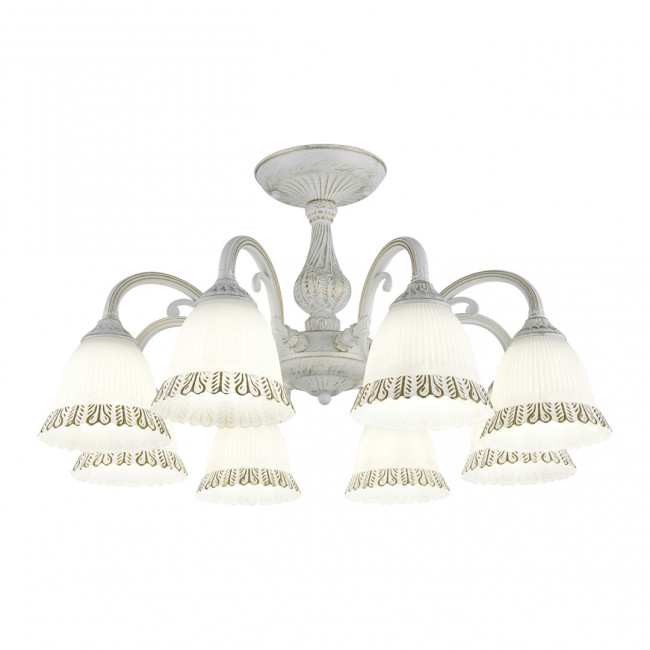 Потолочная люстра Arte Milano 347410/8 WT+G Потолочная люстра Arte Milano 347410/8 WT+G