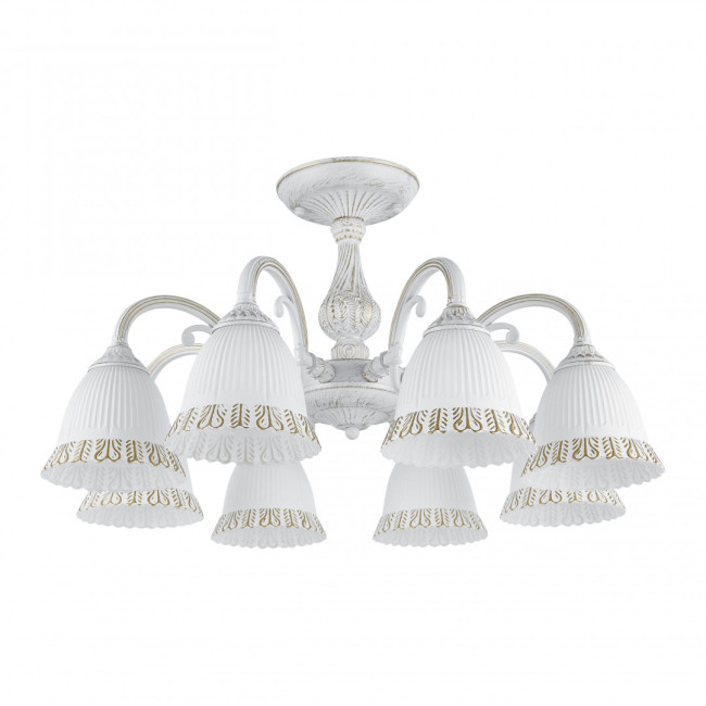 Потолочная люстра Arte Milano 347410/8 WT+G Потолочная люстра Arte Milano 347410/8 WT+G