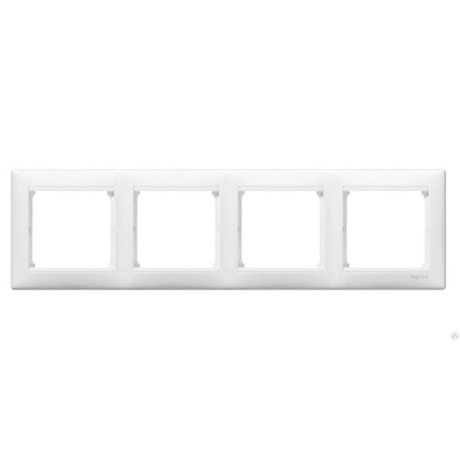 Рамка 4-постовая Legrand Valena белая 774454 Рамка 4-постовая Legrand Valena белая 774454