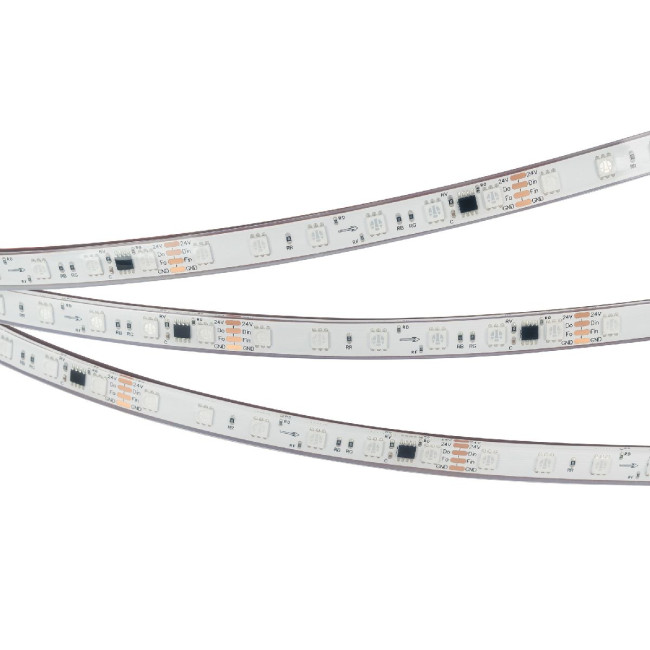 Светодиодная герметичная лента Arlight SPI-PFS-B60-12mm 24V RGB-PX6-BPT (12 W/m, IP68, 5060, 5m) 039602
