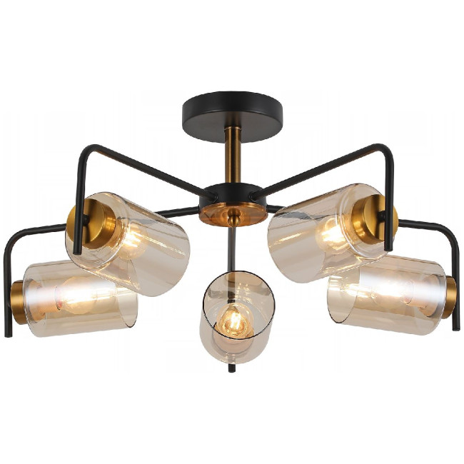 Люстра на штанге Illumico IL8248-5COU-79 BK GD