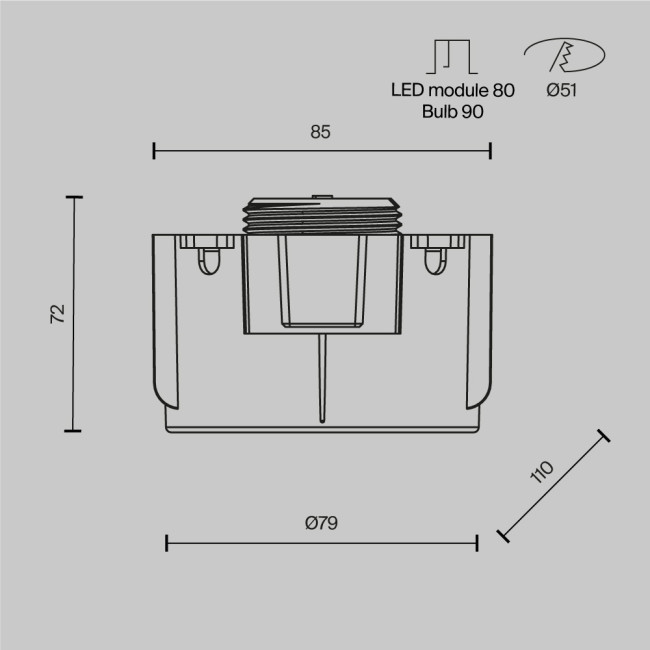 Встраиваемый светильник Maytoni Technical Intro 2.0 DL137-GU10-W Встраиваемый светильник Maytoni Technical Intro 2.0 DL137-GU10-W