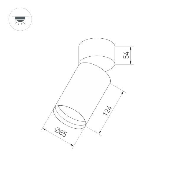 Корпус накладного светильника Arlight SP-Polo-Surface-Flap-R85 024382(1) Корпус накладного светильника Arlight SP-Polo-Surface-Flap-R85 024382(1)