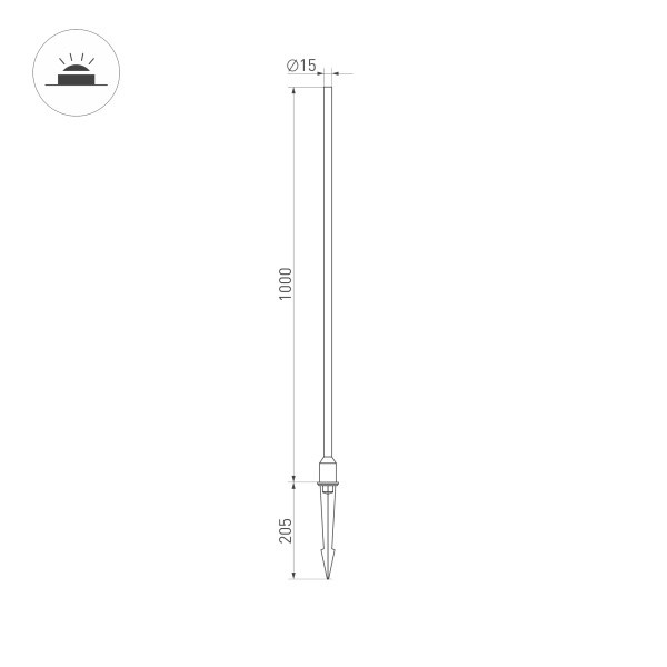 Ландшафтный светильник Arlight ALT-Champagne-L1000-3W Warm3000 034165 Ландшафтный светильник Arlight ALT-Champagne-L1000-3W Warm3000 034165