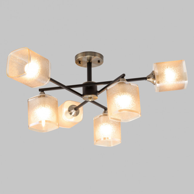 Люстра на штанге IMEX MD.4212-6-S-BK+AB Люстра на штанге IMEX MD.4212-6-S-BK+AB