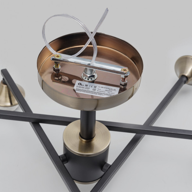 Люстра на штанге IMEX MD.4212-6-S-BK+AB Люстра на штанге IMEX MD.4212-6-S-BK+AB