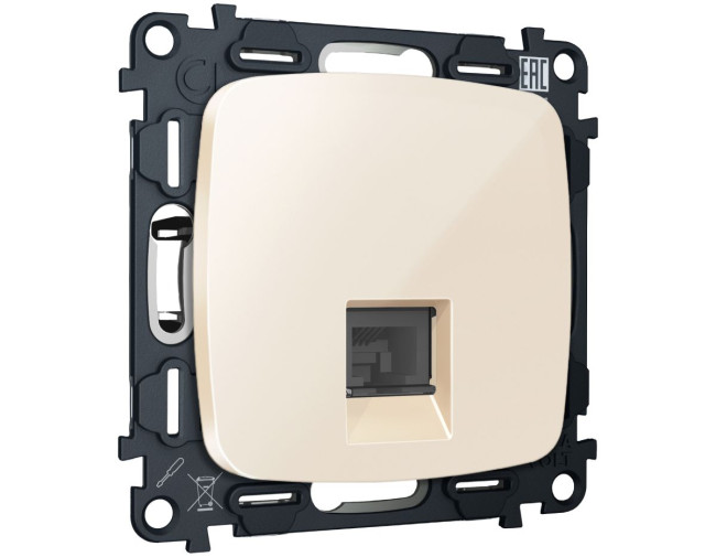 Комплект механизма компьютерной розетки Ambrella Volt RJ-45 (8P8C) CAT6A экранированной с автоматической защитной шторкой OMEGA MO312005 Бежевый глянец QUANT (OP3120, VM185) Комплект механизма компьютерной розетки Ambrella Volt RJ-45 (8P8C) CAT6A экранированной с автоматической защитной шторкой OMEGA MO312005 Бежевый глянец QUANT (OP3120, VM185)