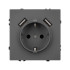 Механизм розетки с USB зарядкой Arlight SCT-NOBE-MUAA-SFPL-GR (230V, 16A) 054291