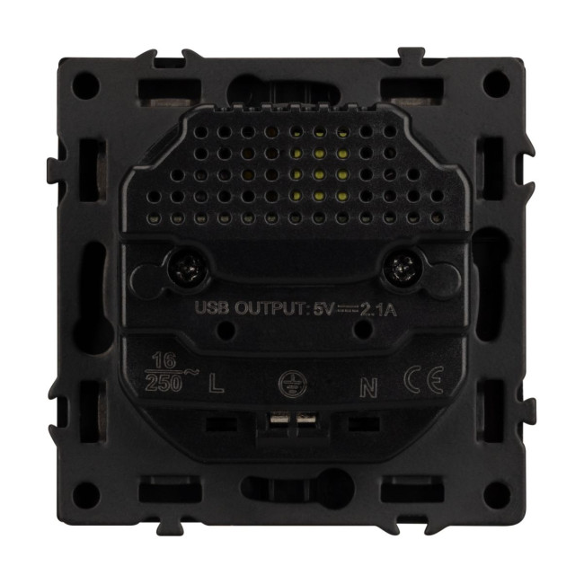 Механизм розетки с USB зарядкой Arlight SCT-NOBE-MUAA-SFPL-GR (230V, 16A) 054291