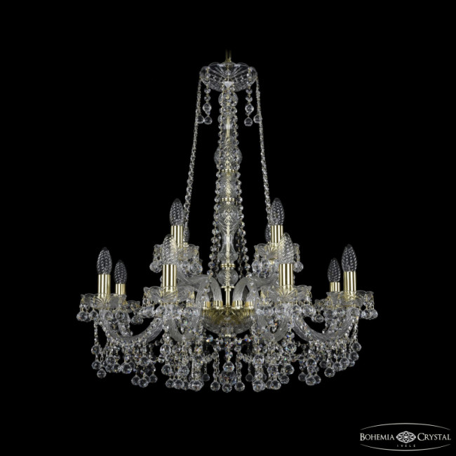 Подвесная люстра Bohemia Ivele Crystal 1409/8+4/240/h-77 G