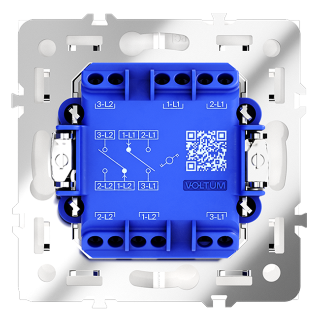 Проходной переключатель двухклавишный Voltum S70 VLS020302 (белый матовый)