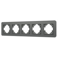 Рамка на 5 постов стеклянная Arlight FRM-OMALI-GS-5-GR 049706