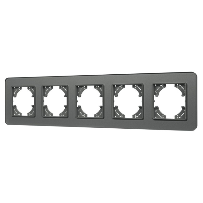 Рамка на 5 постов стеклянная Arlight FRM-OMALI-GS-5-GR 049706 Рамка на 5 постов стеклянная Arlight FRM-OMALI-GS-5-GR 049706