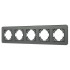 Рамка на 5 постов стеклянная Arlight FRM-OMALI-GS-5-GR 049706 Рамка на 5 постов стеклянная Arlight FRM-OMALI-GS-5-GR 049706